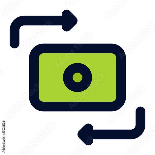 transfer filled line icon