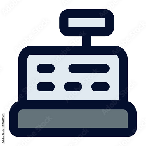 cashier machine filled line icon