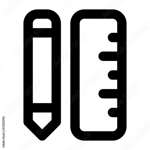 pencil ruler line icon © arkinasi