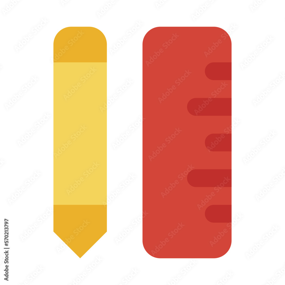 pencil ruler flat icon pencil ruler flat icon