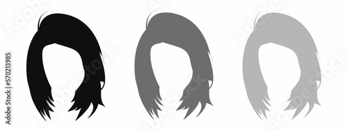 Hair. Hair icon illustration on white background. Stock vector illustration. photo