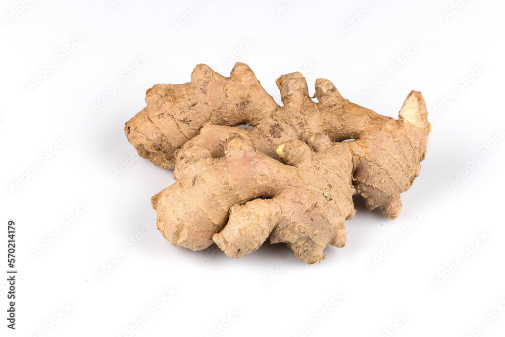 Fototapeta premium fresh ginger on white background