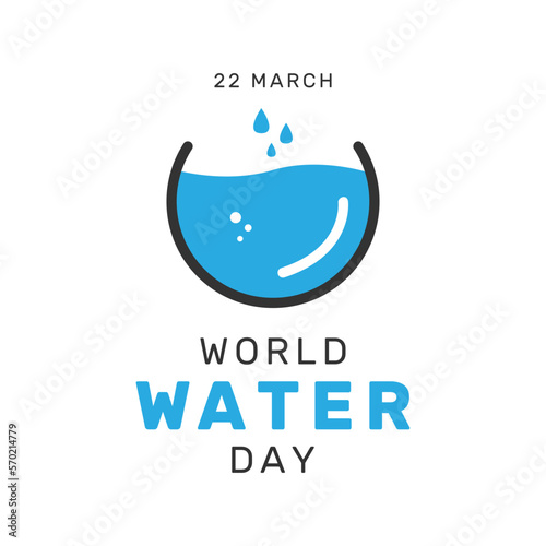 Vector illustration of a World Water Day poster campaign. World Water Day is an annual celebration for people and helps people realize the need to save water