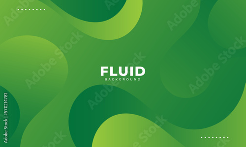 Minimal green liquid background with Fluid gradient shapes composition