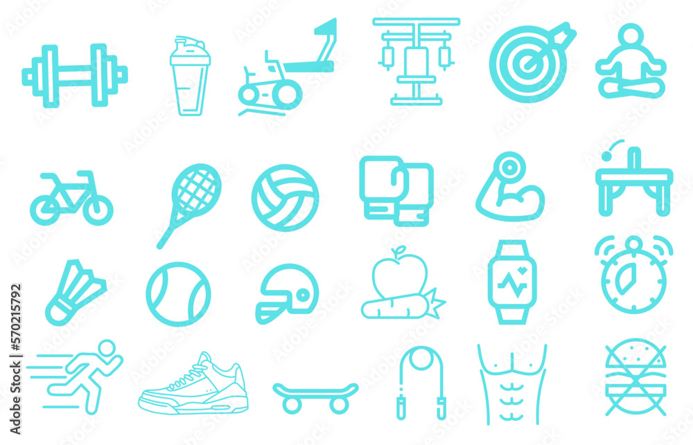 icons set Sports gym health illustrator vector templet icons set Sports gym health illustrator vector templet