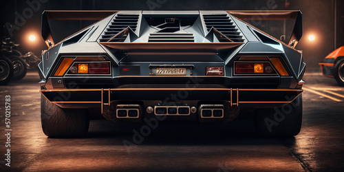 фотография automotive photography of a Lamborghini countach, realistic - Generative AI