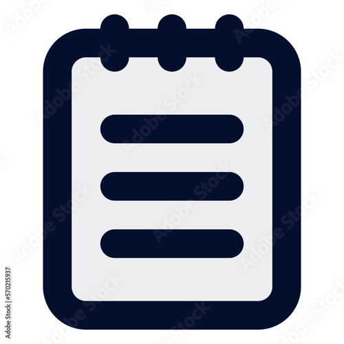 note filled line icon