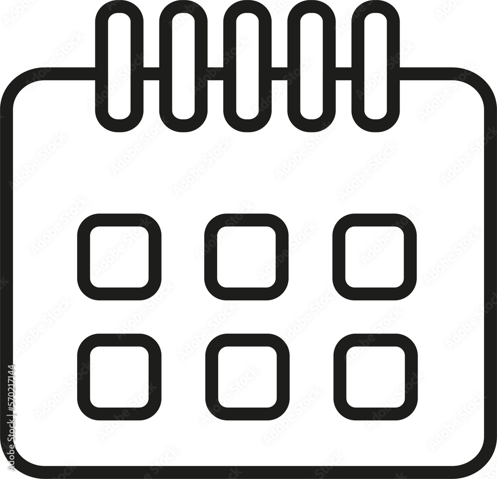 Calendar Line Icon Black outline illustration Calendar Line Icon Black outline illustration