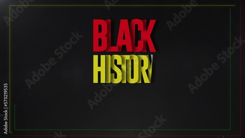 Wallpaper Mural Black history month with a black background for American, African culture celebration concept animation 4k footage. Torontodigital.ca