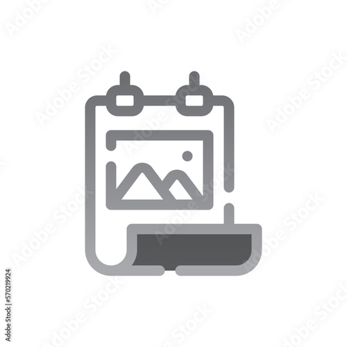 poster two tone gradient icon