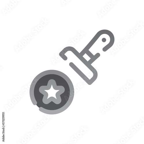 stamp two tone gradient icon