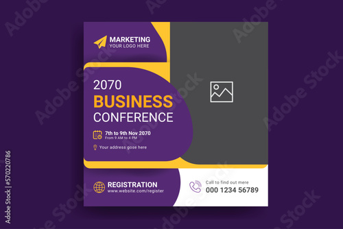 conference social media post banner template