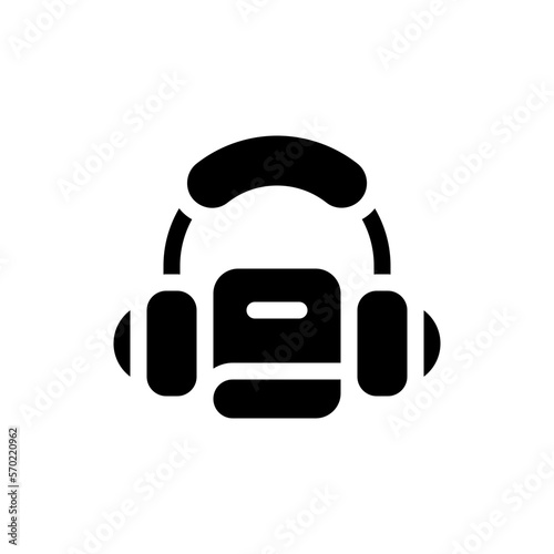 audio book glyph icon