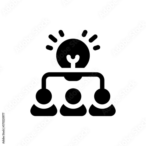 brainstorm glyph icon