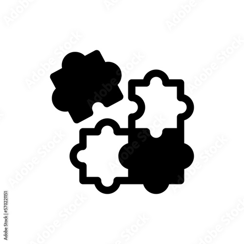puzzle glyph icon