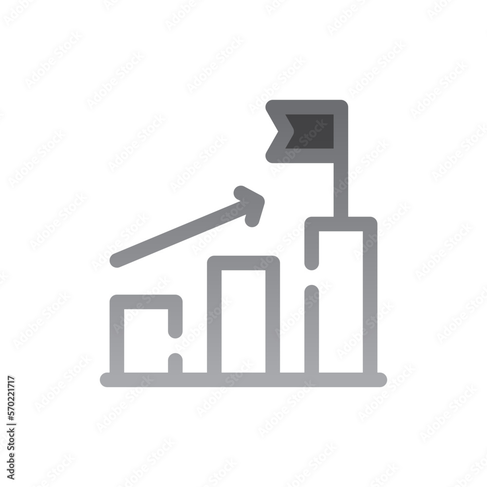 goal two tone gradient icon goal two tone gradient icon