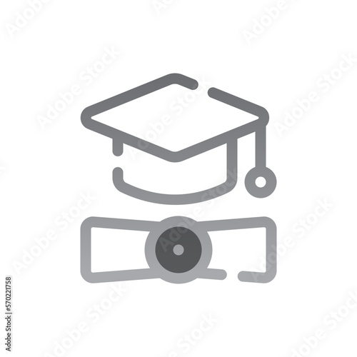 mortarboard two tone gradient icon