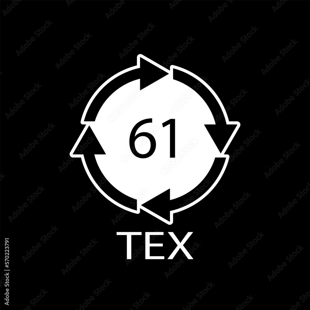 Bio matter organic material recycling code 61 TEX. Vector illustration Bio matter organic material recycling code 61 TEX. Vector illustration