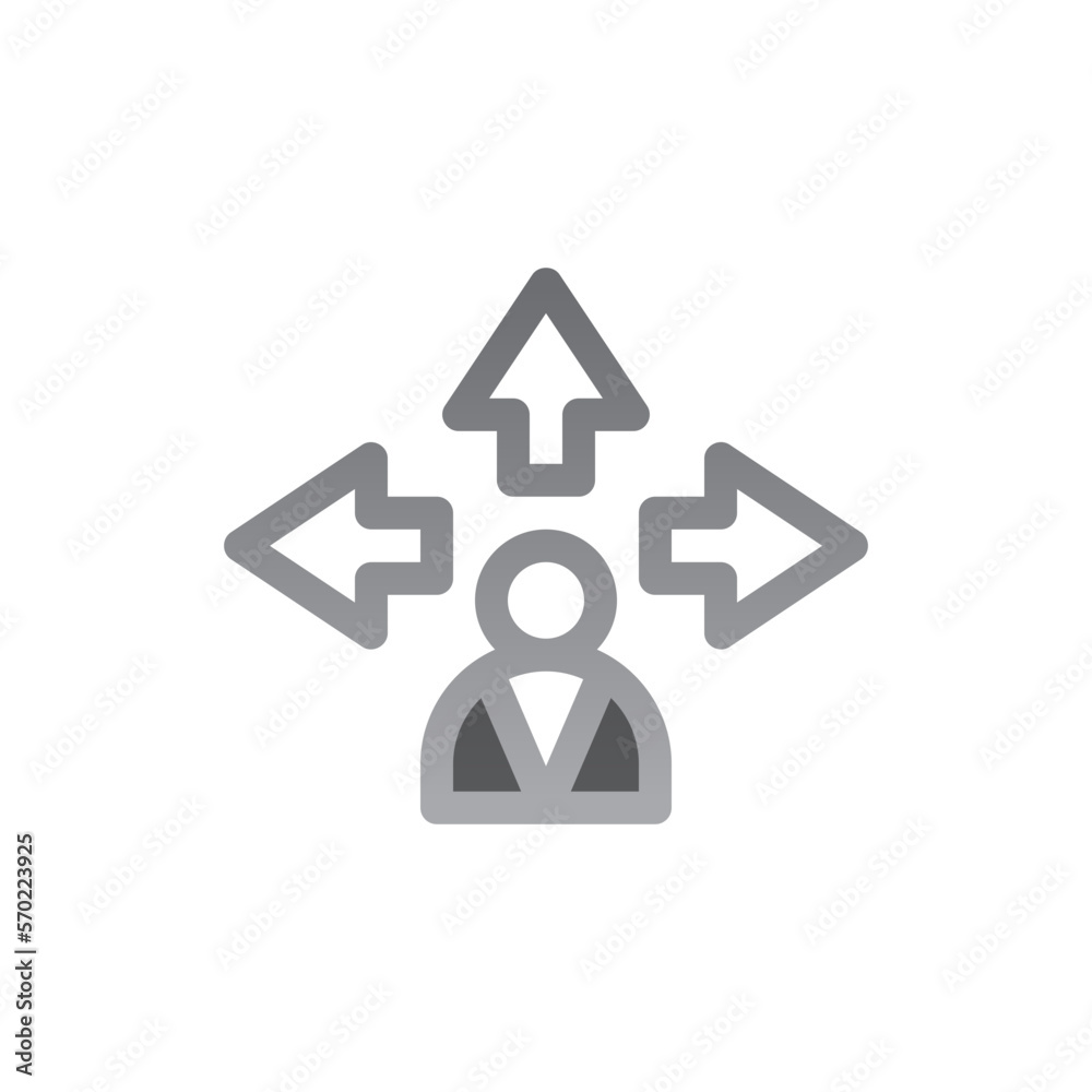 decision making two tone gradient icon decision making two tone gradient icon