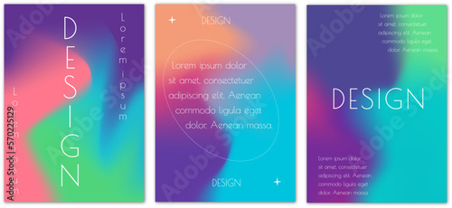 Abstract vibrant gradient background vector. Minimalist style cover template with shapes, colorful and liquid color. Modern wallpaper design perfect for social media, idol poster, photo frame.