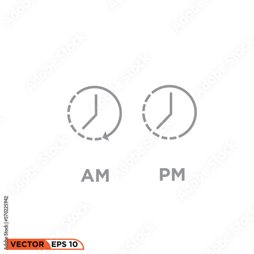 Icon vector graphic of Hour AM PM 