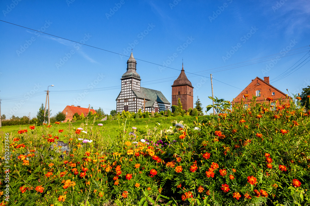 Half-timbered Church of St. Trinity in Wielki Buczek, Greater Poland Voivodeship, Poland