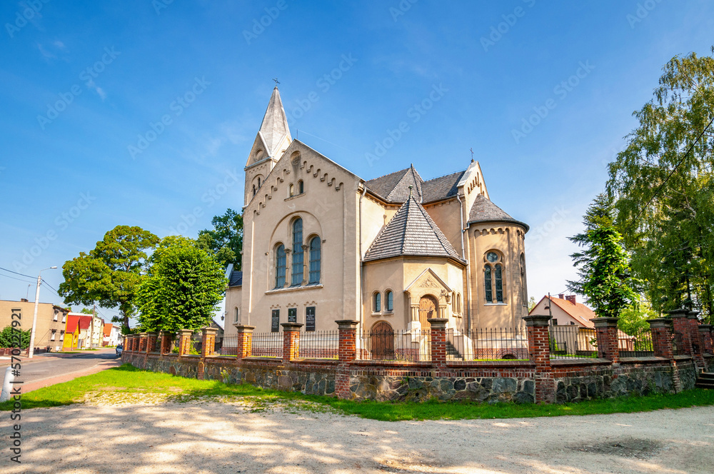 Neo-Romanesque Church of the Holy Apostles Peter and Paul in Ptaszkowo, Greater Poland Voivodeship, Poland Neo-Romanesque Church of the Holy Apostles Peter and Paul in Ptaszkowo, Greater Poland Voivodeship, Poland