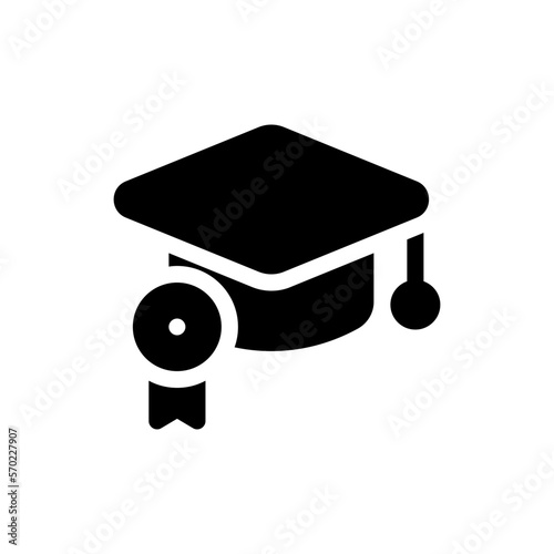 mortarboard glyph icon