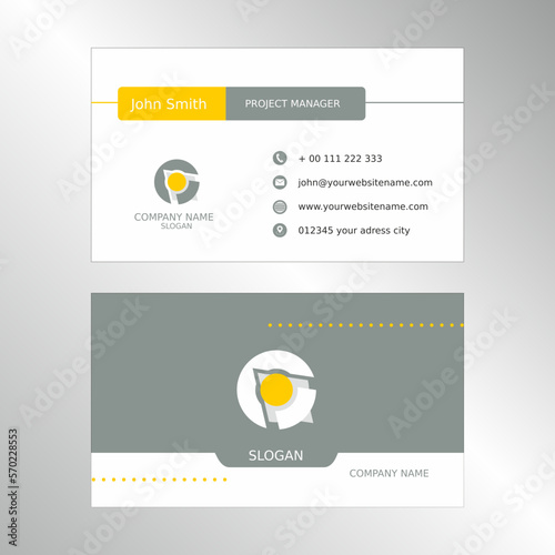 Corporate Business card. Visiting card for business and personal use. Graphic design. Vector graphic. Vector illustration.