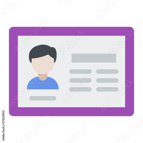 id card flat icon