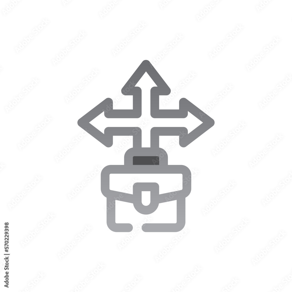 career path two tone gradient icon