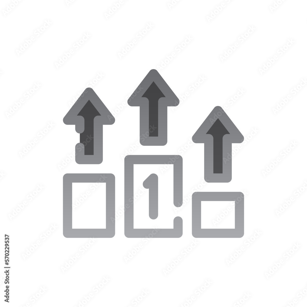 podium two tone gradient icon podium two tone gradient icon