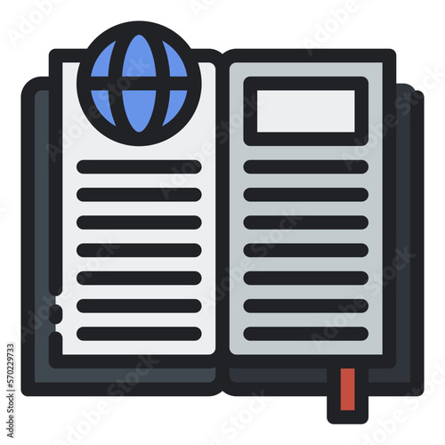 Encyclopedia filled line icon