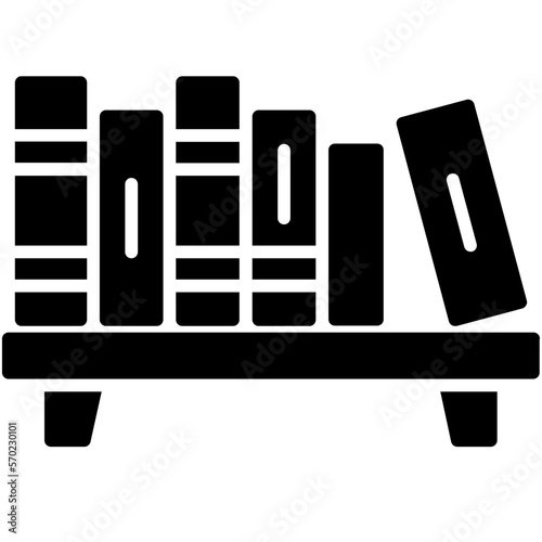 Book Shelf glyph icon