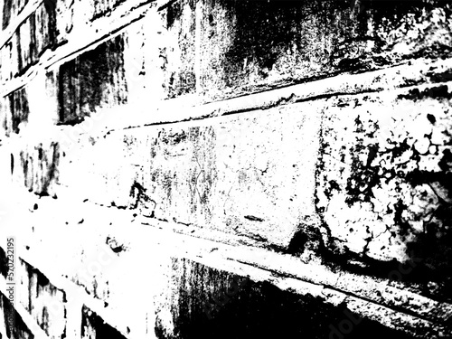 Texture of an old brick wall, black and white vector grunge background. UHD 4K wallpaper. For screen, desktop, website design, overlay, stencil, banner, stylization and polygraph