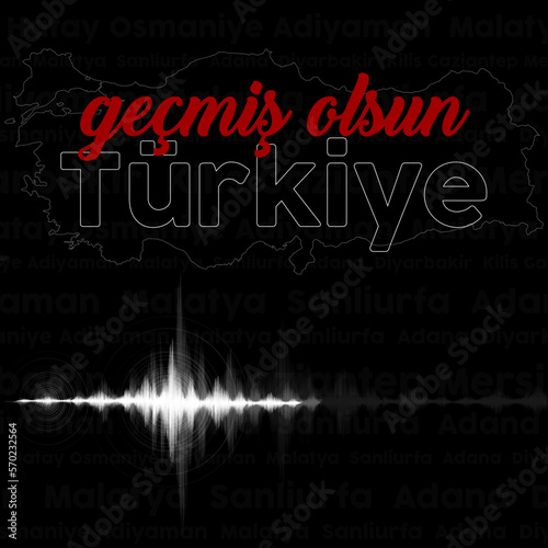 Earthquake Turkey, 04.17 a.m. get well soon, adana, adıyaman, diyarbakır, gaziantep, hatay, kahramanmaraş, kilis, malatya, osmaniye, şanlıurfa (Geçmiş Olsun) photo