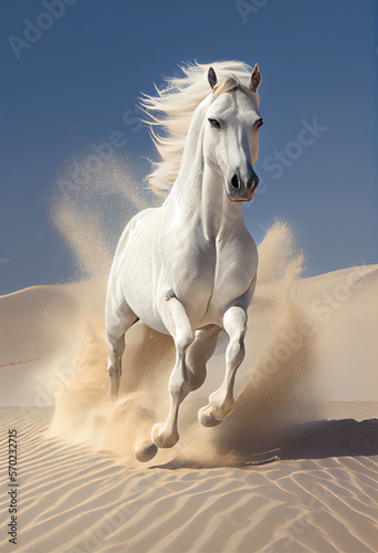 Horse in the desert Generative AI