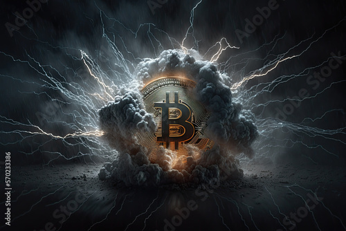 Bitcoin explosion photo