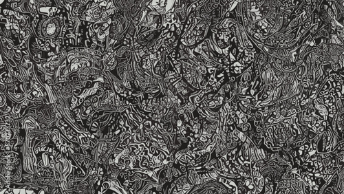 Beautiful black and white abstract calendar pattern with a mix of squares and geometries