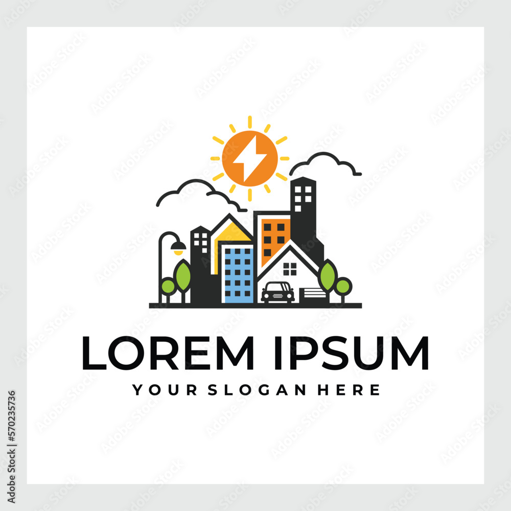 Obraz premium Wild nature real estate simple home vector logo icon