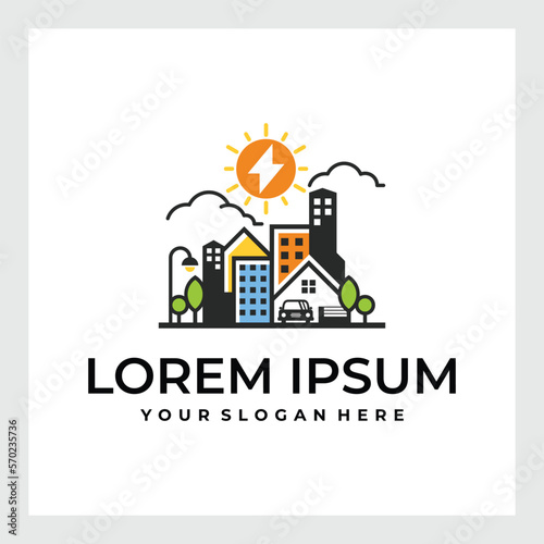 Wild nature real estate simple home vector logo icon