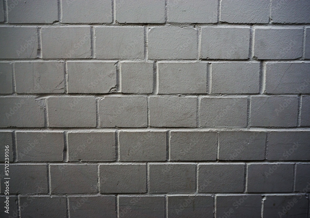 Naklejka premium Weiße alte Backsteinwand als Hintergrund 