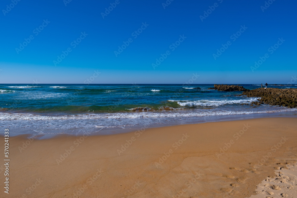 Peaceful and beautiful coast of Portugal. Deserted beaches.