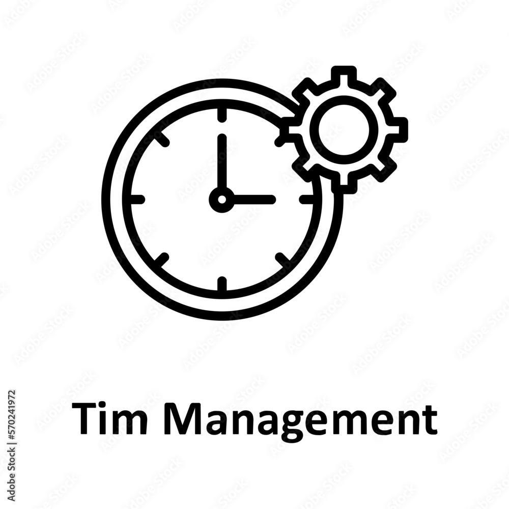 Clock, cog  Vector Icon which can easily modify or edit
