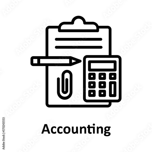 Accounting, calculation Vector Icon Fully Editable

