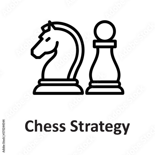 Chess knight, chess paws Vector Icon which can easily modify or edit 