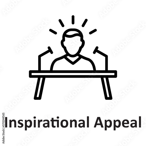 Inspirational appeal, lecture Vector Icon which can easily modify or edit

