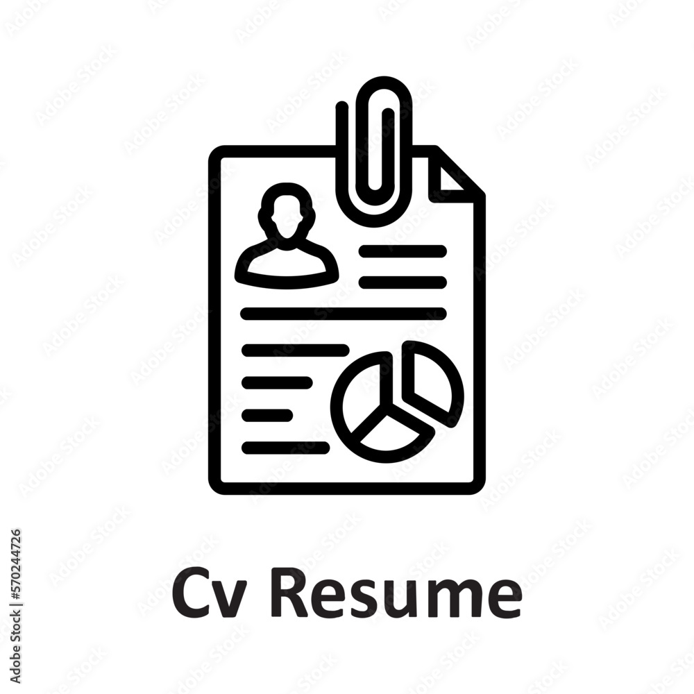 Cv, cv resume Vector Icon which can easily modify or edit

