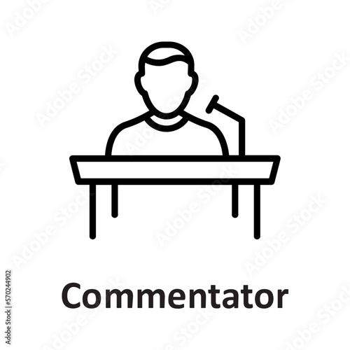 Announcer, commentator Vector Icon which can easily modify or edit

