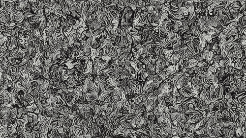 Elegant monochrome abstract art wall with digital pattern